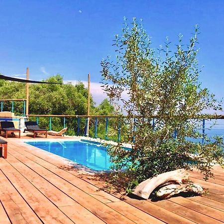 House Teigan Of Villa Intaba Breath Taking Sea Views Corfiot Riviera Corfu Island Greece With Pool Close To Ipsos Beach Pyrgi  Eksteriør billede