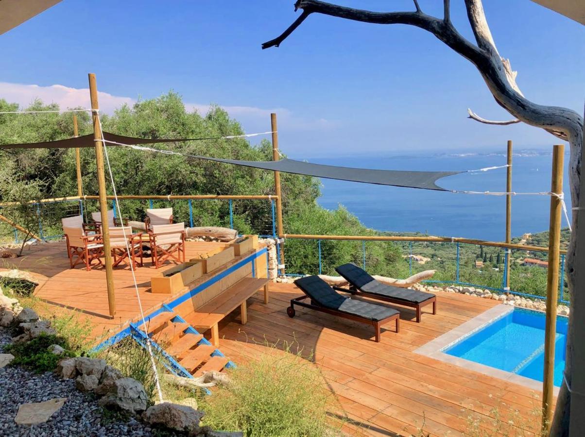 House Teigan Of Villa Intaba Breath Taking Sea Views Corfiot Riviera Corfu Island Greece With Pool Close To Ipsos Beach Pyrgi  Eksteriør billede