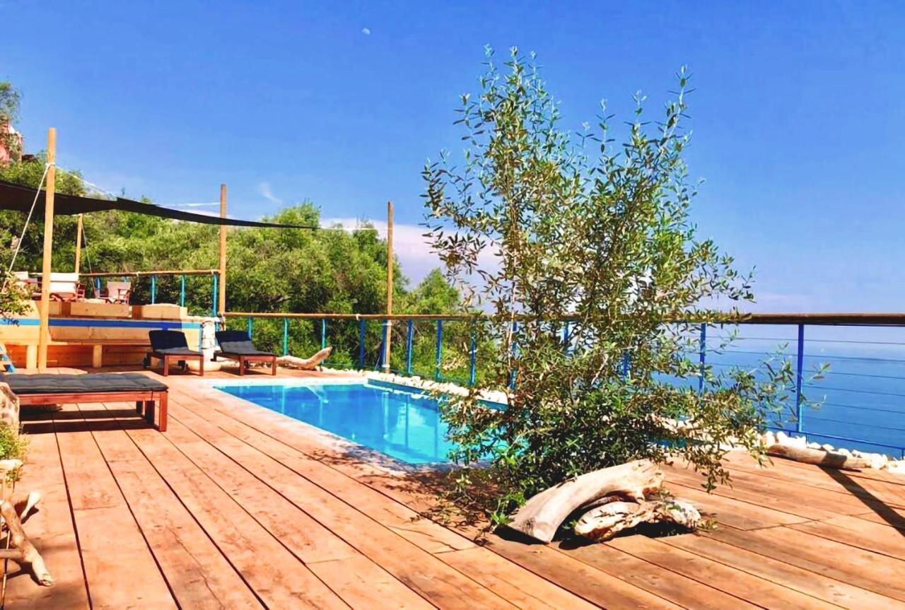 House Teigan Of Villa Intaba Breath Taking Sea Views Corfiot Riviera Corfu Island Greece With Pool Close To Ipsos Beach Pyrgi  Eksteriør billede