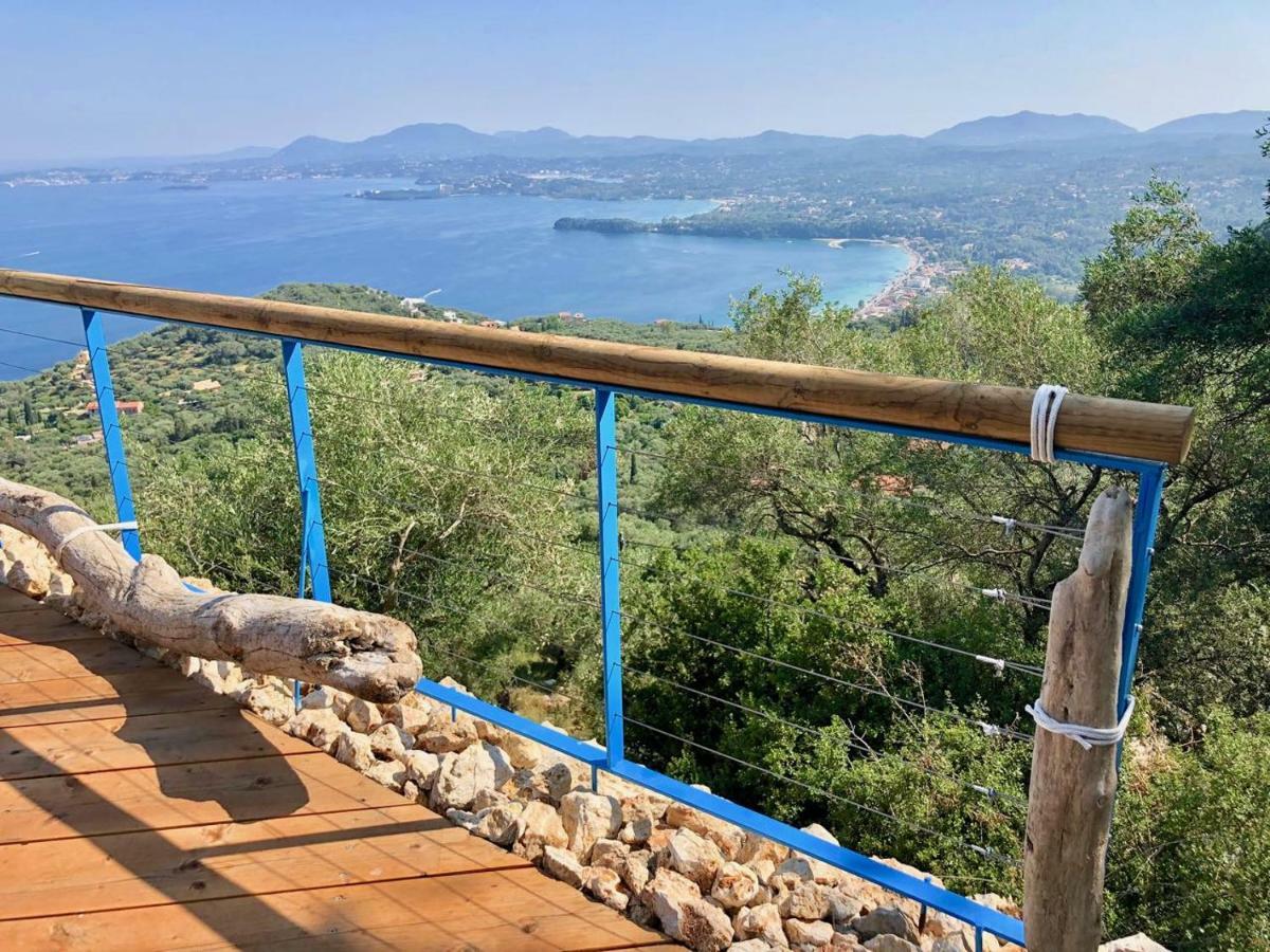House Teigan Of Villa Intaba Breath Taking Sea Views Corfiot Riviera Corfu Island Greece With Pool Close To Ipsos Beach Pyrgi  Eksteriør billede
